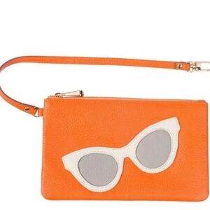 Ora Delphine Sunglasses Leather Wristlet